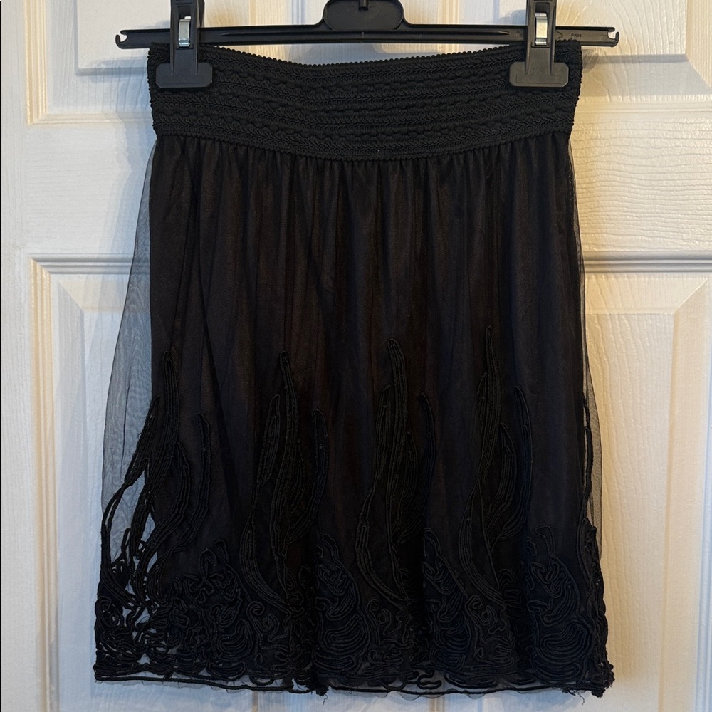 Elegant Vintage Black Women's Miniskirt